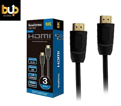 Cabo HDMI 8K 2.1 2160P Brasforma