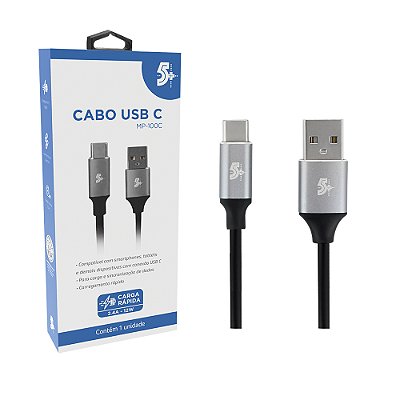 Cabo Usb C Para Usb - 1,2M Aluminum Mobile Premium