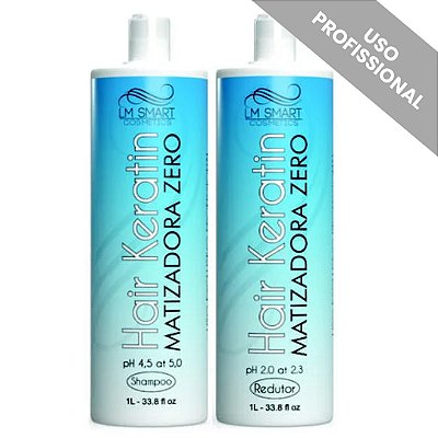 Kit Progressiva Matizadora Shampoo + Alisante - Hair Keratin | LM Smart Cosmetics