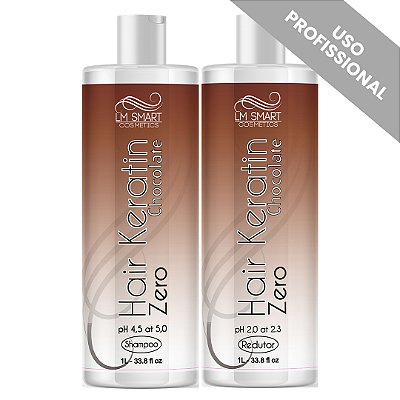 Kit Alisante Orgânico Zero Chocolate Shampoo 1L + Alisante 1L - Keratin Ortoliss | LM Smart Cosmetics