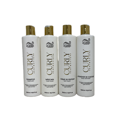 Kit Curly Colection Shampoo + Máscara + Ativador de Cachos + Creme para pentear | LM Smart Cosmetic
