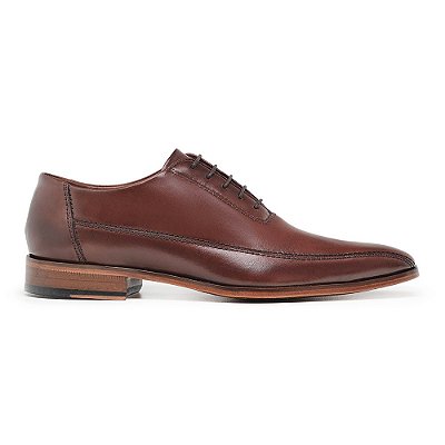 Sapato Social Oxford em Couro cor Tabaco, Ref: 1309