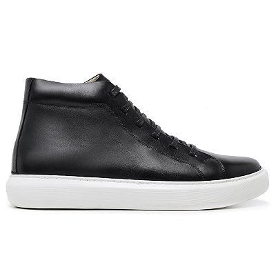 Ankle Boot Casual, Cano Curto cor Preta, Ref 120