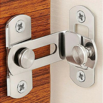 Trinco Tranca De Porta e Janelas Tramela  Em Aço Inox (CURVADO)
