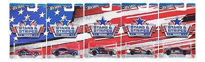 Hot Wheels Temáticos Star & Stripes Set C/ 05 Grt01