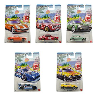 Hot Wheels Temáticos J-imports Set C/ 05 Hwr57