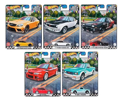 Hot Wheels Premium Boulevard 76 A 80 Set C/ 05 Gjt68