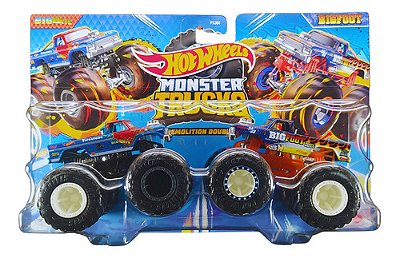 Hot Wheels Monster Trucks C/ 02 Bigbite Vs Bigfoot