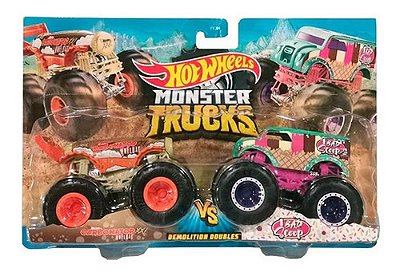 Hot Wheels Monster Trucks C/ 02 Carbonator Vs 1 Bad Scoop