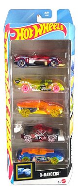 Hot Wheels Pacote C/ 05 Carrinhos X-raycers Jbj74