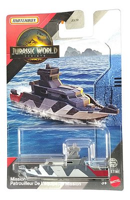 Matchbox Jurassic World Mission Team Patrol Craft Jgk95