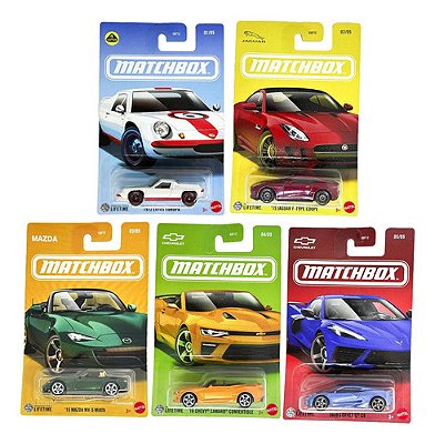 Matchbox Temáticos Lotus Camaro Miata Set C/ 5 Ggf12