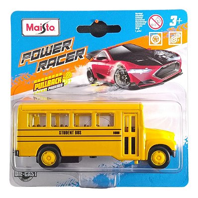 Maisto Power Racer 1:43 School Bus Amarelo