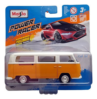 Maisto Power Racer 1:43 Vw Type 2 Bus 1971 Kombi Laranja