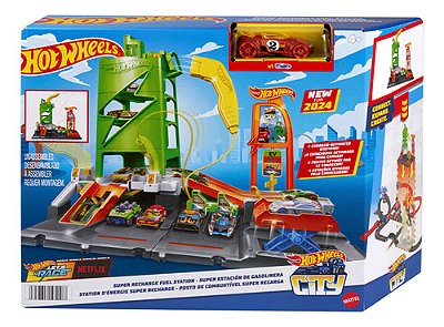 Pista Hot Wheels City Posto De Combustível Super Recarga