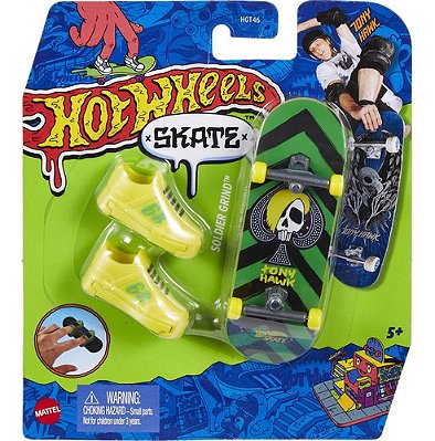 Hot Wheels Skate De Dedo Com Tenis Soldier Grind