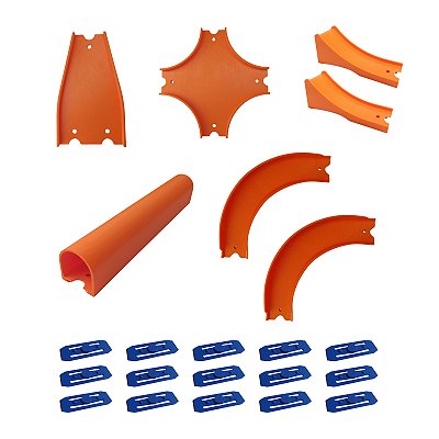 Kit 1 de seções para pistas de Carrinhos escala Hot Wheels