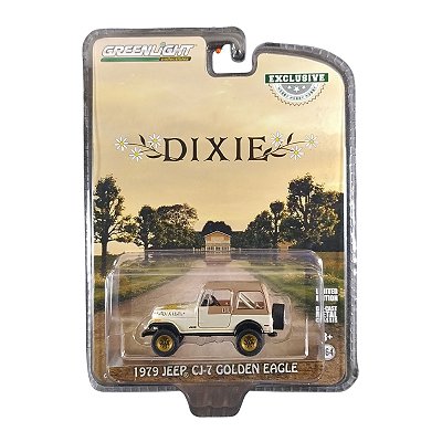 Miniatura 1:64 Greenlight 1979 Jeep CJ-7 Golden Eagle Dixie