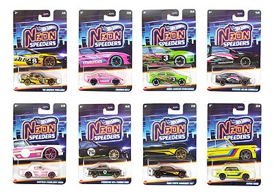 Hot Wheels Temáticos Neon Speeders Set C/ 08 Lancer Verde