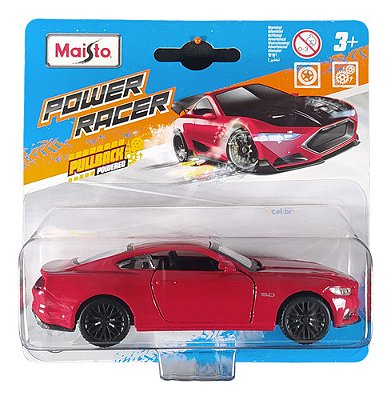 Maisto Power Racer 1:43 2015 Ford Mustang Gt Vermelho