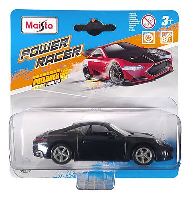 Maisto Power Racer 1:43 Porsche 911 (922) Carrera 4s Preto
