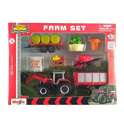 Maisto Mini Work Machines 1:64 Playset Farm Set