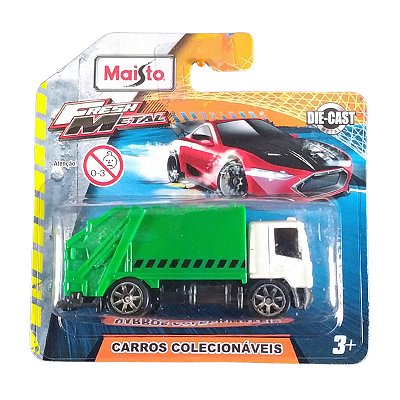 Maisto Fresh Metal 1:64 Garbage Truck Caminhão de Lixo