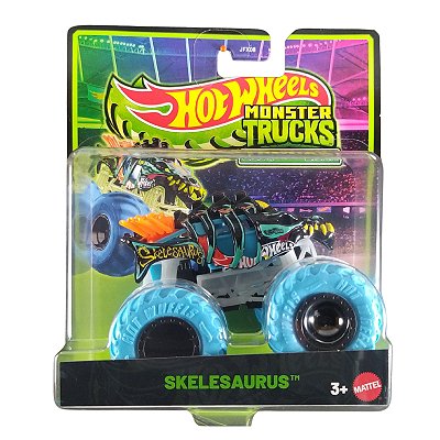 Hot Wheels Monster Trucks Glow in the Dark Skelesaurus JCG70