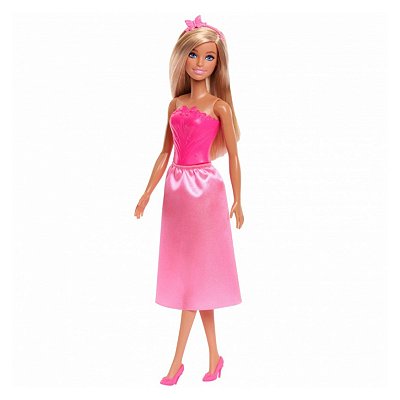 Boneca Barbie Donzelas Vestido Rosa JDM68 Mattel