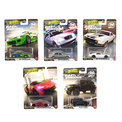 Hot Wheels Premium Velozes e Furiosos set c/ 05 Eclipse HNW6