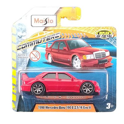 Maisto Fresh Metal 1:64 1990 Mercedes-Benz 190 E Vermelho