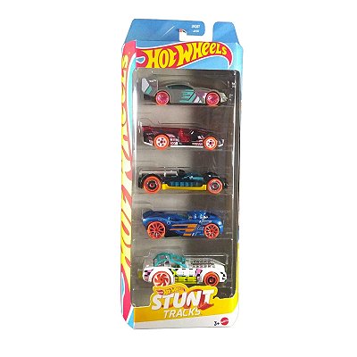 Hot Wheels Pacote c/ 05 Carrinhos Stunt Tracks JKG07