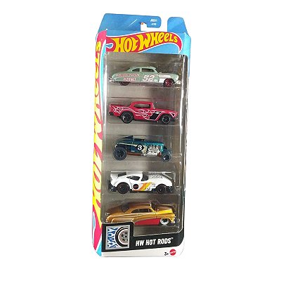 Hot Wheels Pacote c/ 05 Carrinhos Hot Rods JKG11
