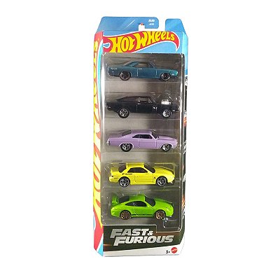 Hot Wheels Pacote c/ 05 Carrinhos Fast & Furious JBJ80