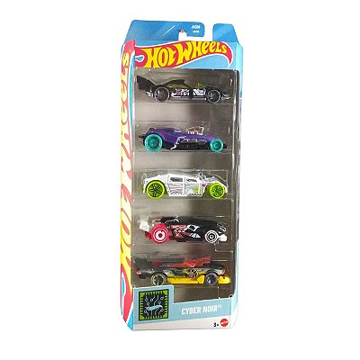 Hot Wheels Pacote c/ 05 Carrinhos Cyber Noir JKG06