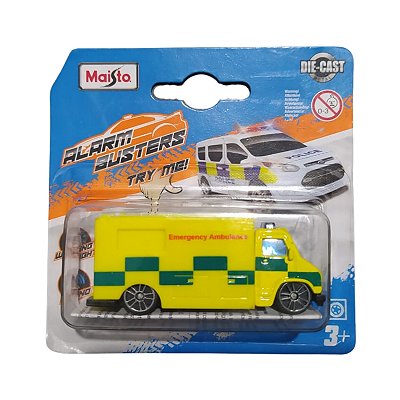 Maisto Alarm Buster 1:64 Ambulance com Luz e Som