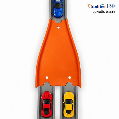 Junção 2 em 1 para Pistas de Carrinhos Escala 1:64