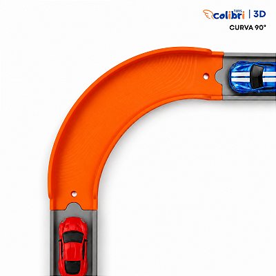 Curva 90° para Pistas de Carrinhos Escala 1:64