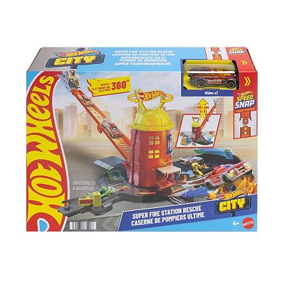 Pista Hot Wheels City Super Estação de Bombeiros JHL95