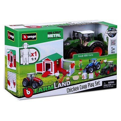 Kit Fazenda Bburago 1:43 Trator New Holland T7.315 HD