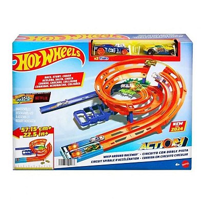 Pista Hot Wheels Stunt Tracks Circuito Giro Veloz HTK17