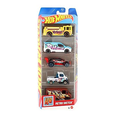 Hot Wheels Pacote c/ 05 Metro Sketch JKG13