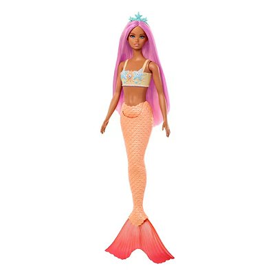 Boneca Barbie Fantasy Sereia Cabelo Rosa Mattel
