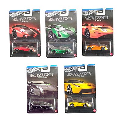 Hot Wheels Silver Series Exotics Set c/ 05 GDG44