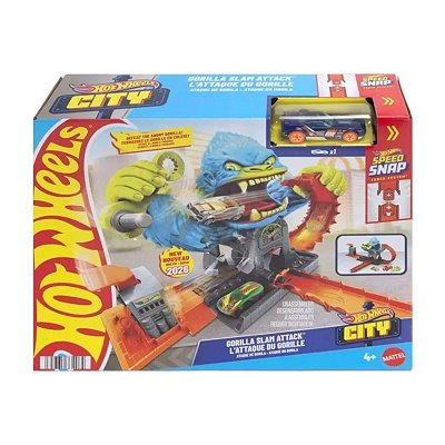 Pista Hot Wheels City Ataque do Gorila na Oficina JHL92