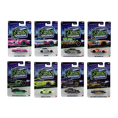 Hot Wheels Temáticos Neon Speeders Set c/ 08 Cayman
