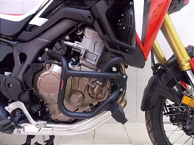 Protetor de Motor para Honda Africa Twin CRF1000 Preto com pedaleiras