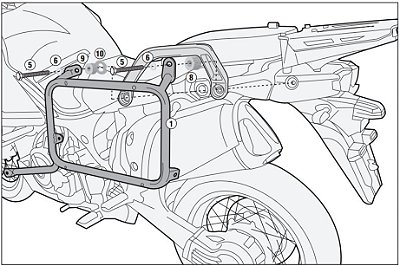 Suporte Lateral Givi Outback para Yamaha Super Tenere 1200