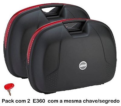 Baú Givi 40L lateral - modelo E360 ( jogo-PAR )