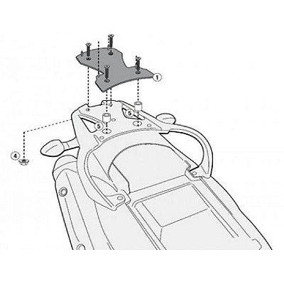 Base para baú GIVI SR3101M - para Vstrom 650 nova